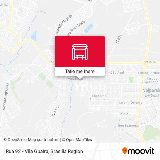 Rua 92 - Vila Guaíra map