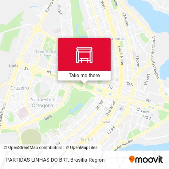 PARTIDAS LINHAS DO BRT map