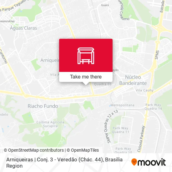 Arniqueiras | Conj. 3 - Veredão (Chác. 44) map