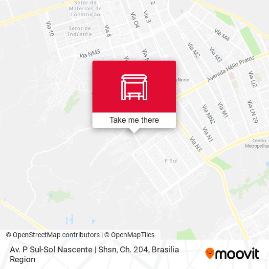 Av. P Sul-Sol Nascente | Shsn, Ch. 204 map