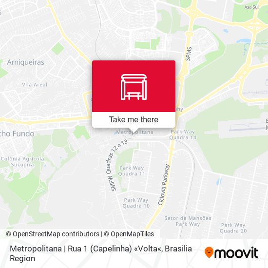 Metropolitana | Rua 1 (Capelinha) «Volta« map