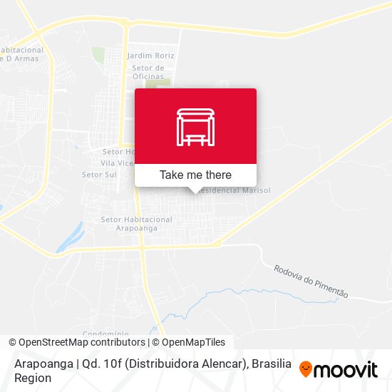 Arapoanga | Qd. 10f (Distribuidora Alencar) map