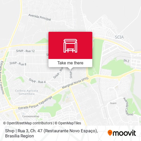 Shvp | Rua 3, Ch. 47 (Restaurante Novo Espaço) map