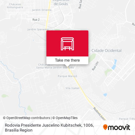 Mapa Rodovia Presidente Juscelino Kubitschek, 1006