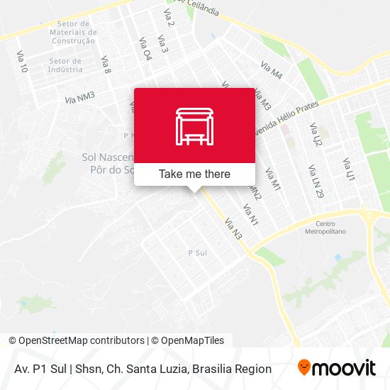 Av. P1 Sul | Shsn, Ch. Santa Luzia map