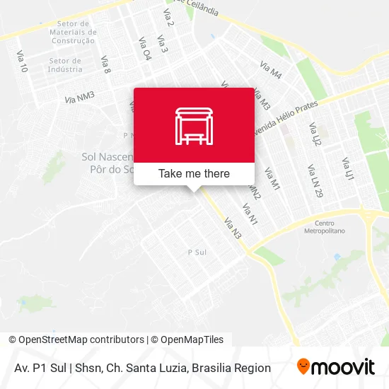 Av. P1 Sul | Shsn, Ch. Santa Luzia map