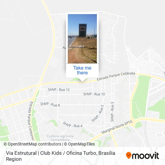 Via Estrutural | Club Kids / Oficina Turbo map