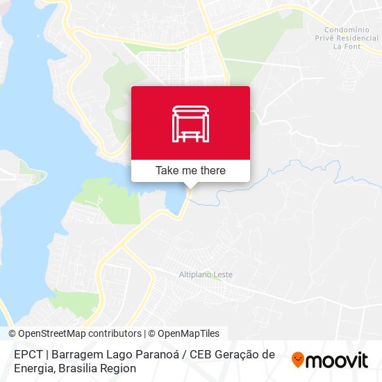 EPCT | Barragem Lago Paranoá / CEB Geração de Energia map