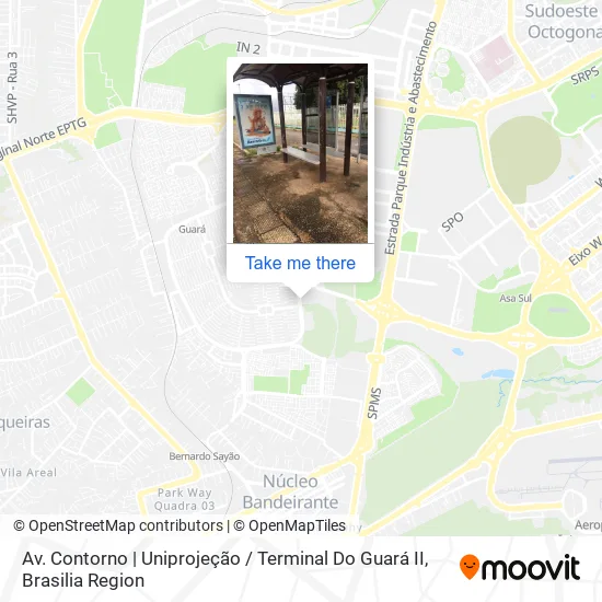 Mapa Av. Contorno | Uniprojeção / Terminal Do Guará II