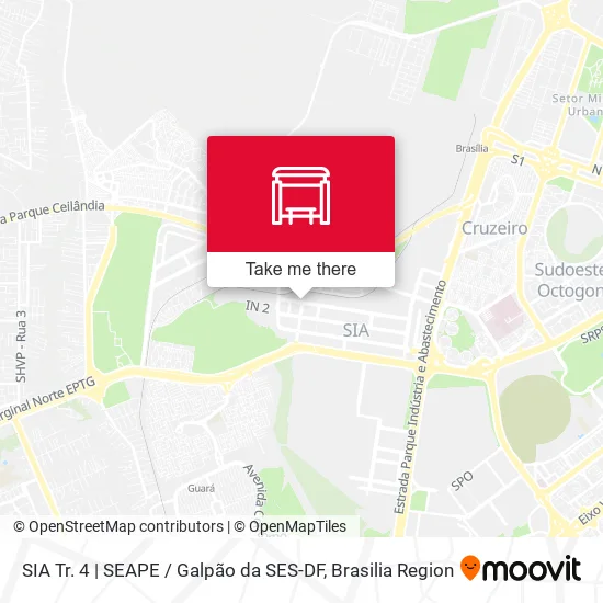 SIA Tr. 4 | SEAPE / Galpão da SES-DF map
