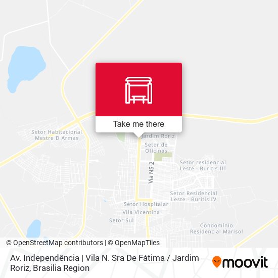 Mapa Av. Independência | Vila N. Sra De Fátima / Jardim Roriz