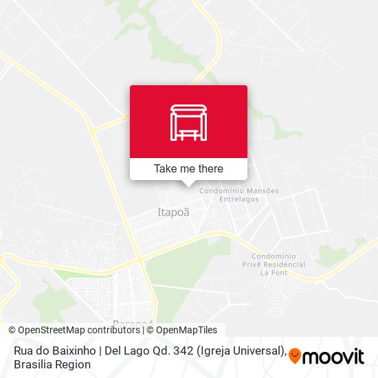 Rua do Baixinho | Del Lago Qd. 342 (Igreja Universal) map