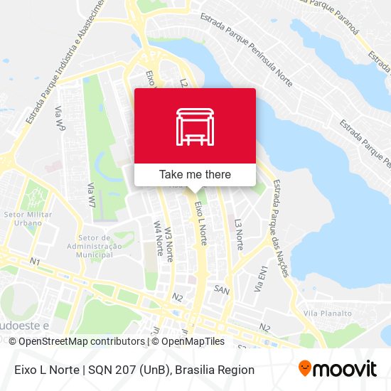 Eixo L Norte | SQN 207 (UnB) map