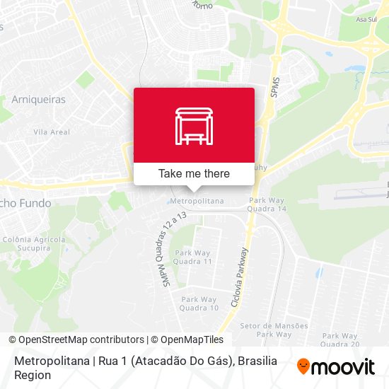 Metropolitana | Rua 1 (Atacadão Do Gás) map