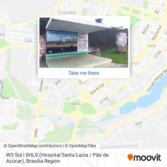 W3 Sul | SHLS (Hospital Santa Lúcia / Pão de Açúcar) map