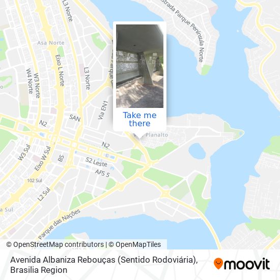 Avenida Albaniza Rebouças (Sentido Rodoviária) map