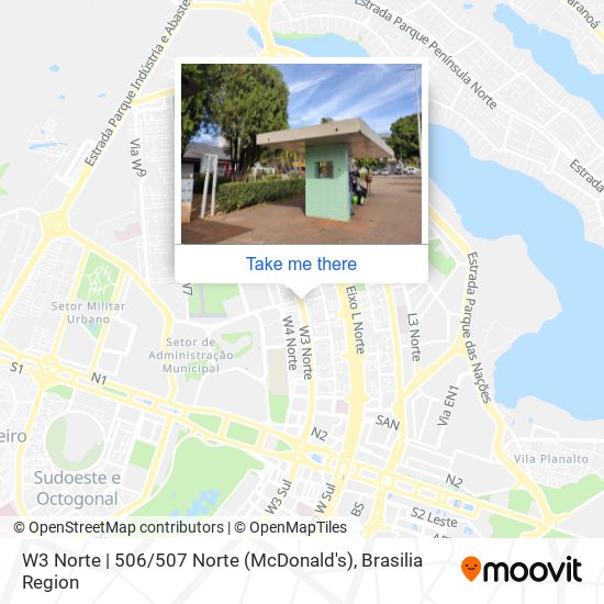 W3 Norte | 506 / 507 Norte (McDonald's) map