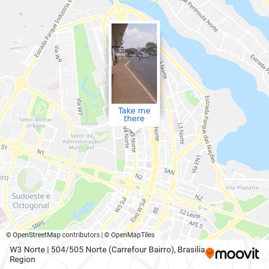 W3 Norte | 504 / 505 Norte (Carrefour Bairro) map