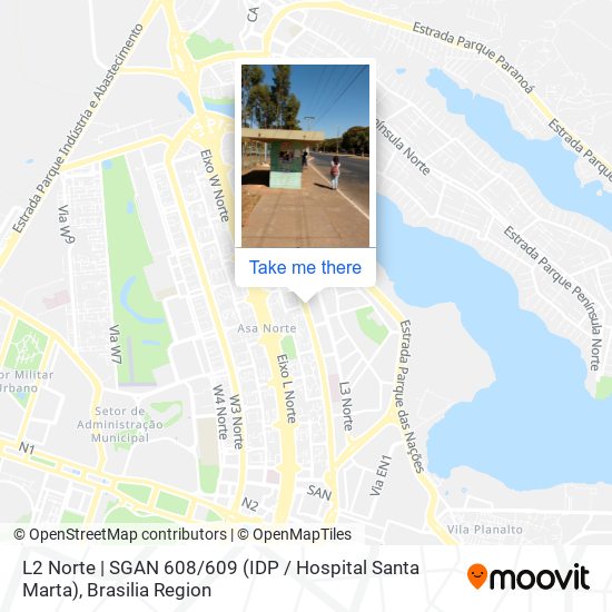 L2 Norte | SGAN 608 / 609 (IDP / Hospital Santa Marta) map