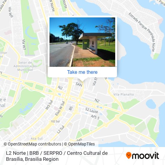 Mapa L2 Norte | BRB / SERPRO / Centro Cultural de Brasília