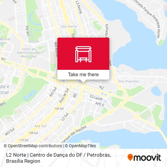 L2 Norte | Centro de Dança do DF / Petrobrás map