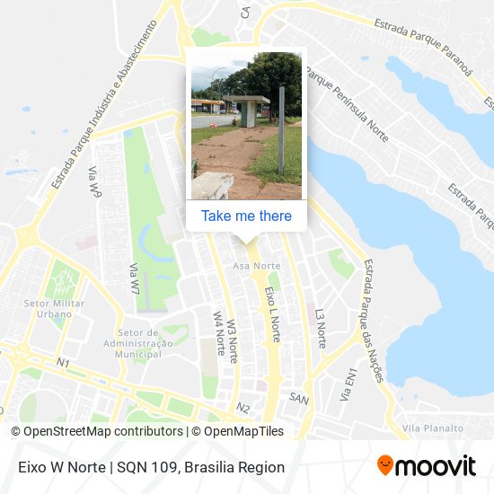 Mapa Eixo W Norte | SQN 109