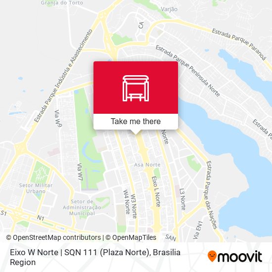 Eixo W Norte | SQN 111 (Plaza Norte) map