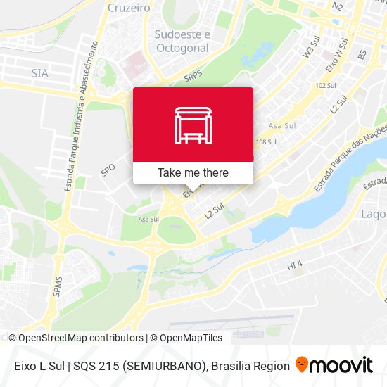 Eixo L Sul | SQS 215 (SEMIURBANO) map