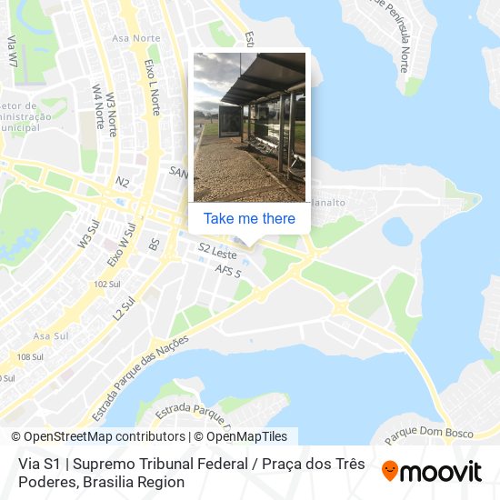 Mapa Via S1 | Supremo Tribunal Federal / Praça dos Três Poderes