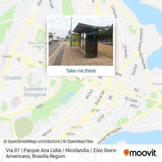 Via S1 | Parque Ana Lídia / Nicolandia / Eixo Ibero-Americano map