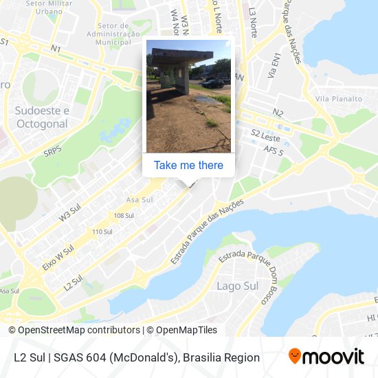 L2 Sul | SGAS 604 (McDonald's) map