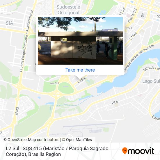 L2 Sul | SQS 415 (Maristão / Paróquia Sagrado Coração) map