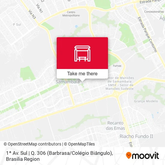 1ª Av. Sul | Q. 306 (Barbrasa / Colégio Biângulo) map