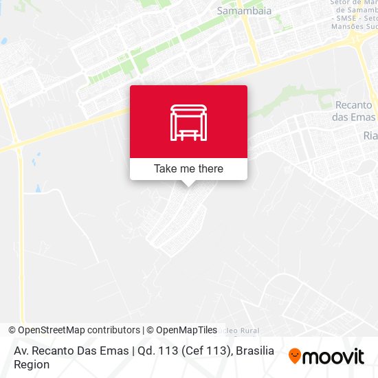 Mapa Av. Recanto Das Emas | Qd. 113 (Cef 113)