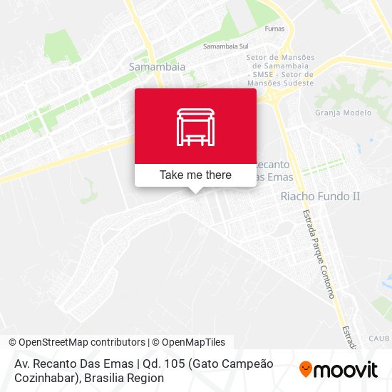 Av. Recanto Das Emas | Qd. 105 (Gato Campeão Cozinhabar) map