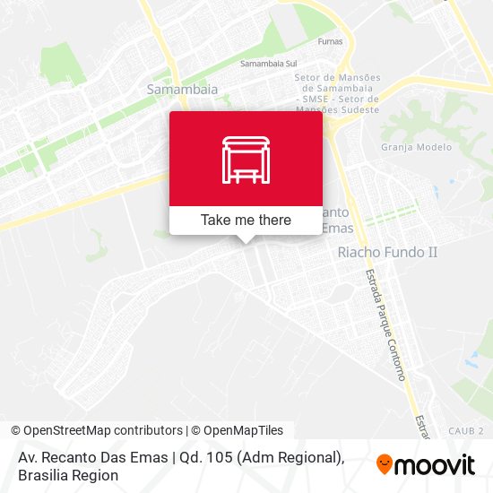 Av. Recanto Das Emas | Qd. 105 (Adm Regional) map