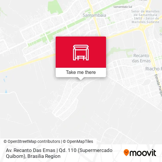 Av. Recanto Das Emas | Qd. 110 (Supermercado Quibom) map