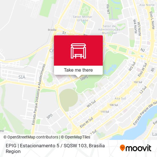 Mapa EPIG | Estacionamento 5 / SQSW 103