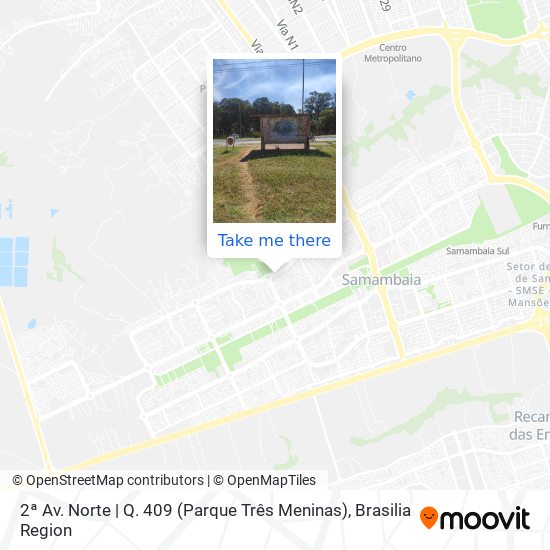 Mapa 2ª Av. Norte | Q. 409 (Parque Três Meninas)