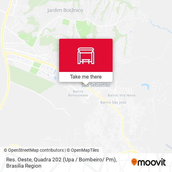 Res. Oeste, Quadra 202 (Upa / Bombeiro/ Pm) map