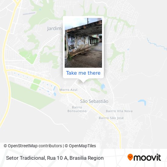 Setor Tradicional, Rua 10 A map