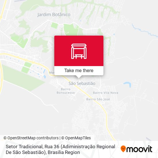 Setor Tradicional, Rua 36 (Adiministração Regional De São Sebastião) map