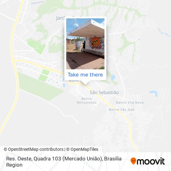 Mapa Res. Oeste, Quadra 103 (Mercado União)