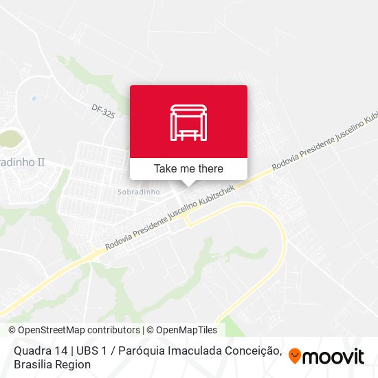 Quadra 14 | UBS 1 / Paróquia Imaculada Conceição map