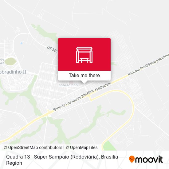 Quadra 13 | Super Sampaio (Rodoviária) map