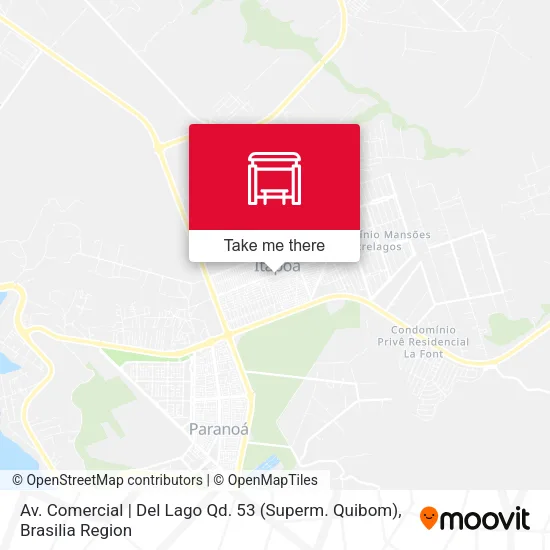 Av. Comercial | Del Lago Qd. 53 (Superm. Quibom) map