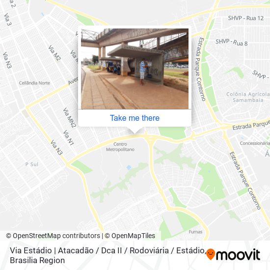 Via Estádio | Atacadão / Dca II / Rodoviária / Estádio map