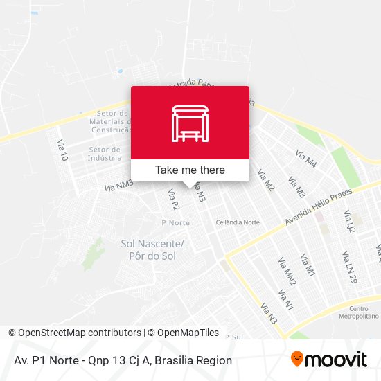 Mapa Av. P1 Norte - Qnp 13 Cj A