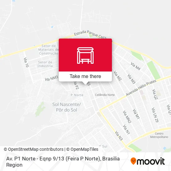 Av. P1 Norte - Eqnp 9 / 13 (Feira P Norte) map