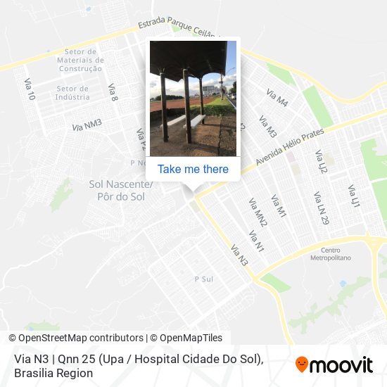 Mapa Via N3 | Qnn 25 (Upa / Hospital Cidade Do Sol)